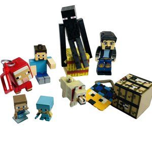 Minecraft Kids Toy Random Lot Action Minifigures Animals Figure Blocks Keychain